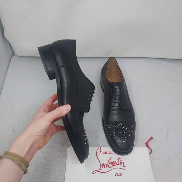 Christian Louboutin MENS Maltese Stud Black Derby Shoe main image 9